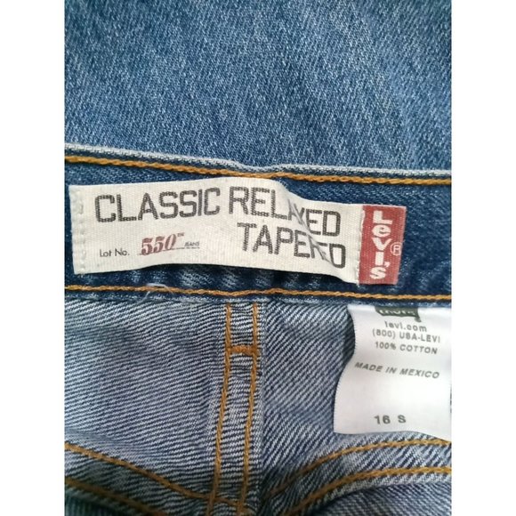 Levi's 505 Women's Jeans Classic Relaxed Fit Tapered Legs Jeans Size 16 S Misses - Picture 6 of 7